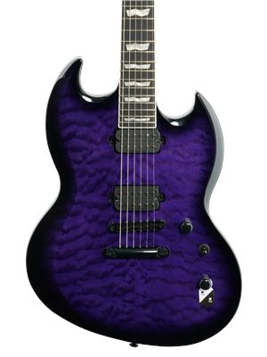 ESP LTD Viper 1000 Quilt Maple Top Electric Guitar See Thru Purple Sunburst
